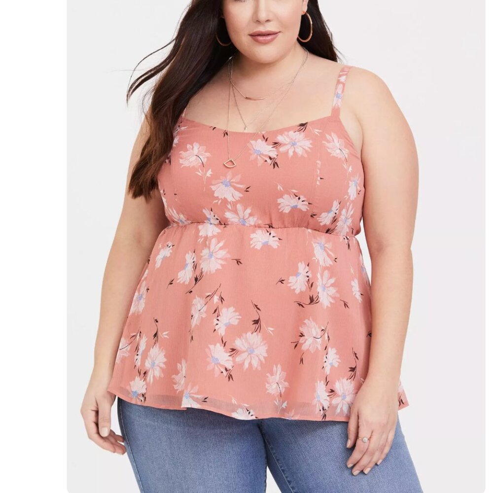 NWT Torrid Babydoll Chiffon Cami